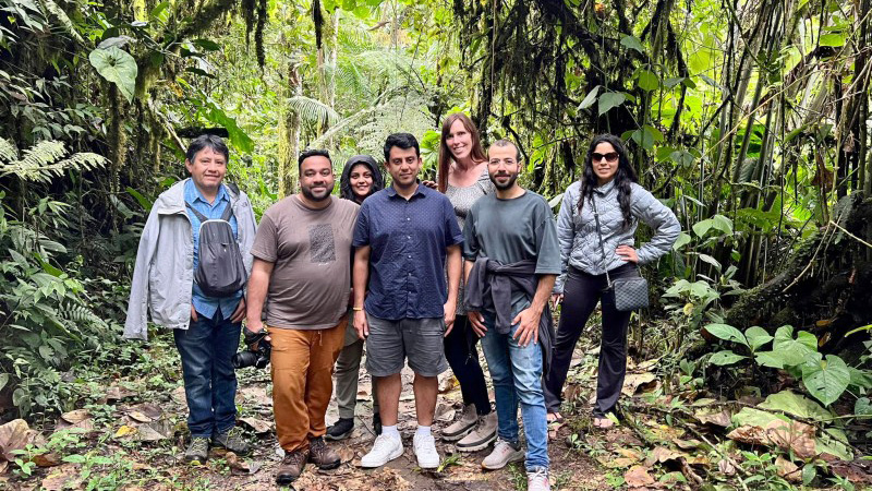 MPPA students and professor in Ecuadorian jungle