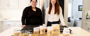 Princesa Martinez and Rosie Baker in a kitchen with products